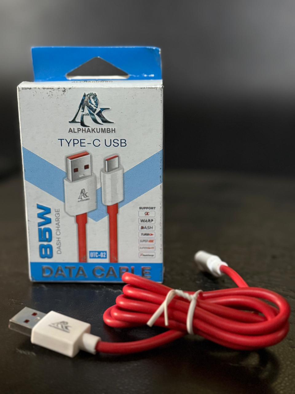Type- C  USB Data Cable 85W